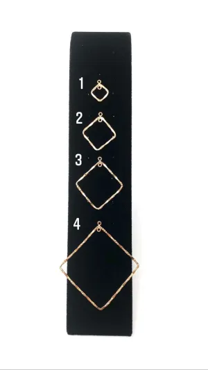 14KGF Diamond Hammered, textured, 14K gold filled