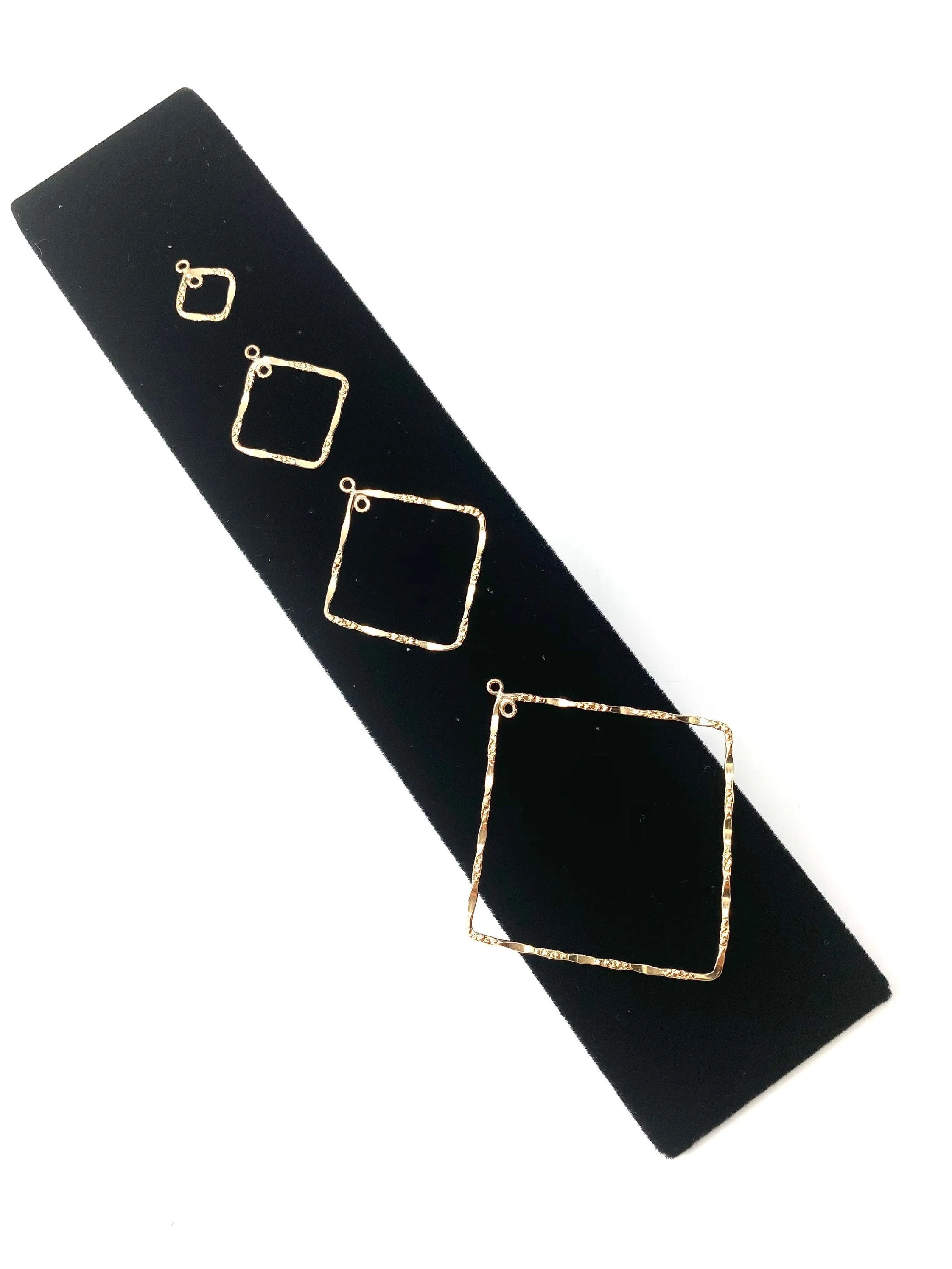 14KGF Diamond Hammered, textured, 14K gold filled