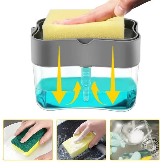 2 in 1 Portable Pump Kitchen Soap Dispenser and Soap Holder