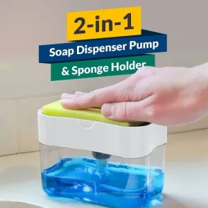 2 in 1 Portable Pump Kitchen Soap Dispenser and Soap Holder
