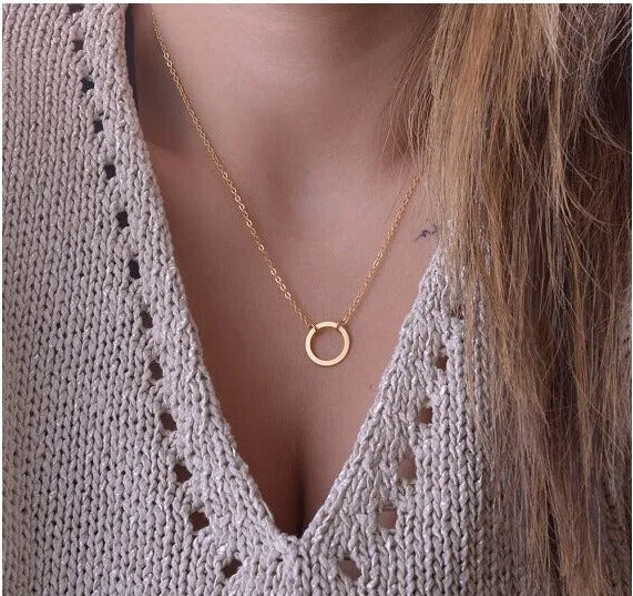 2021 Trend Elegant Jewelry Crystal Love Letter Pendant Necklace Golden Color