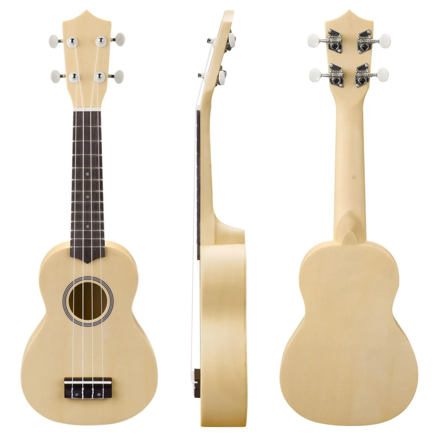 21" 4 String Ukulele Hawaiian Guitar Concert Music Show Talent Gift w/ Bag Tuner Basswood Color