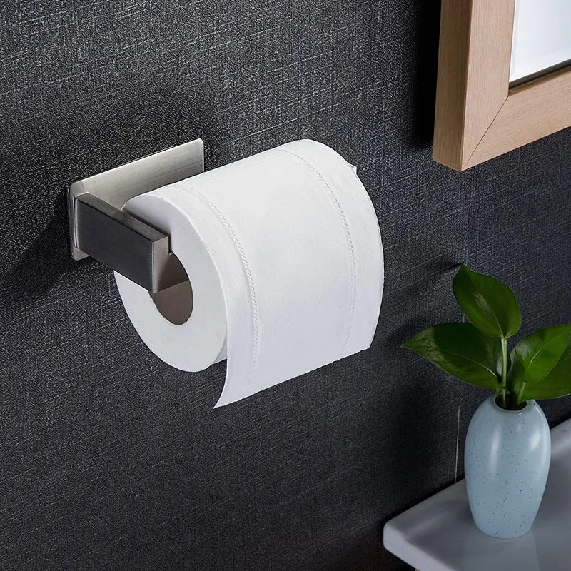 304 Stainless Steel Toilet Paper Holder Kitchen and Bathroom Hardware Pendant Punch-Free Toilet Paper Roll Holder Bathroom