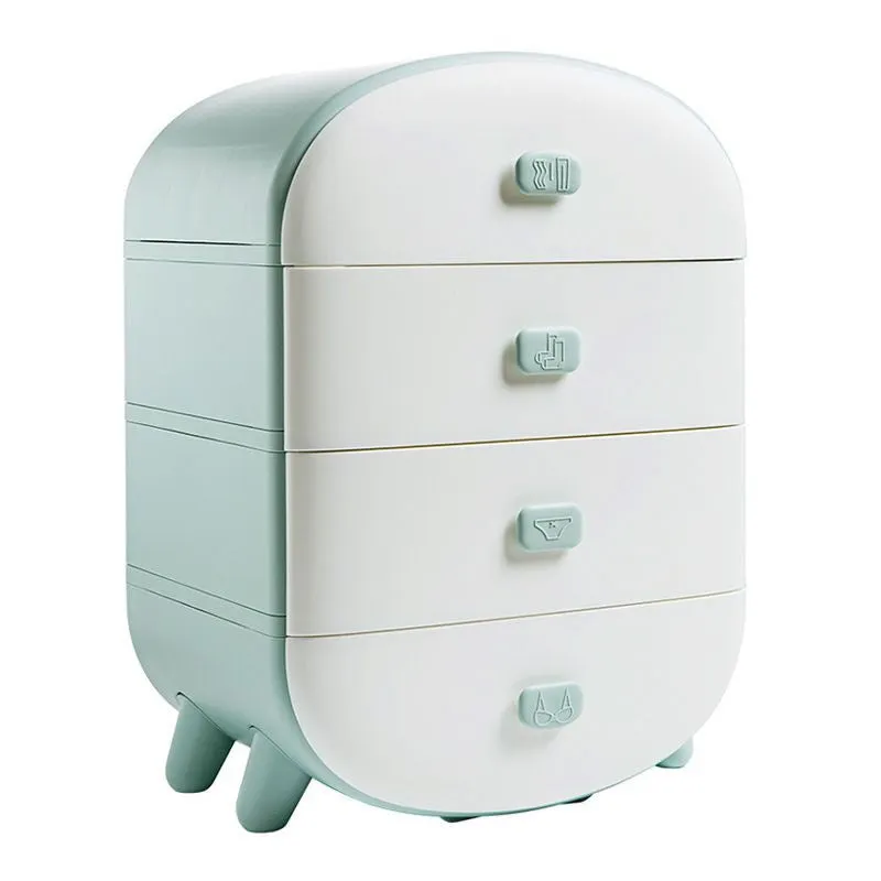 4 Drawer Nordic Style Closet Storage Box 438780 Blue