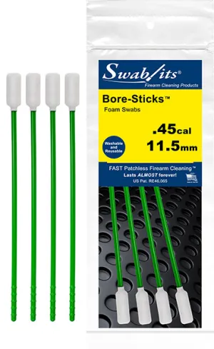 .45cal/11.5mm One-Piece Rod W/Swab Cleaning Tool Bore-Sticks™ by Swab-its®: 43-4509