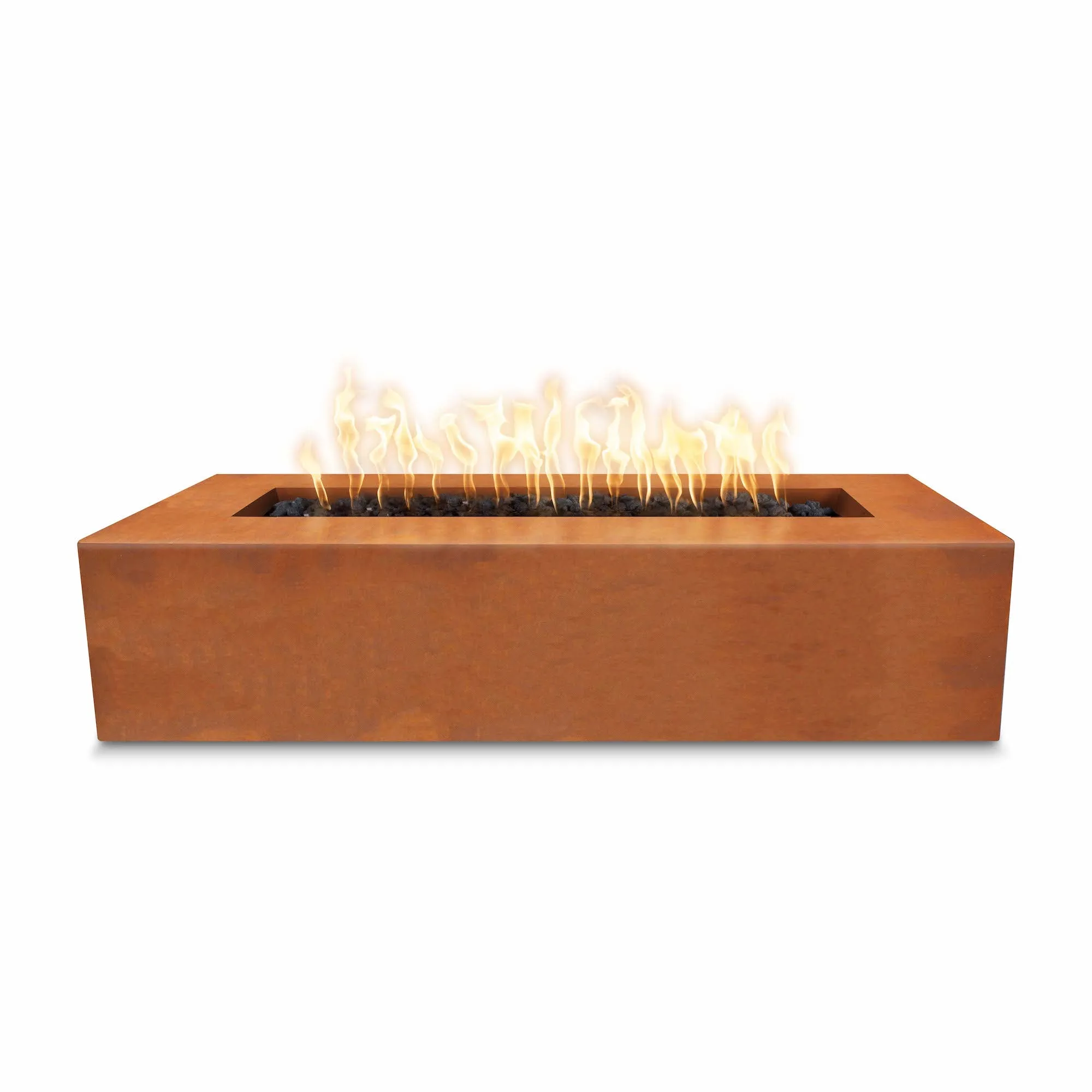 48" Rectangular Regal Fire Pit - Copper - Match Lit - Natural Gas