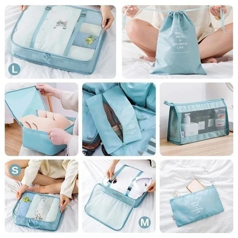 8PCS/Set Organizer Bags for Travel Organizer  Luggage Waterproof