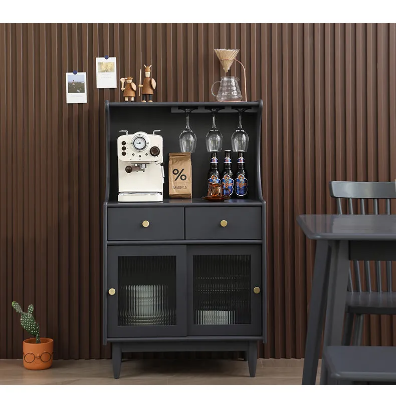 ADELAIDE Scandinavian Hutch Buffet Wine Cabinet Solid Wood Sideboard ( 4 Color 2 Size )