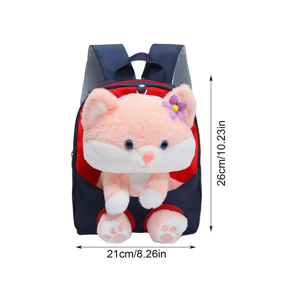 Adorable Kawaii Cat Plush Backpack - Cute Mini School Bag for Kids