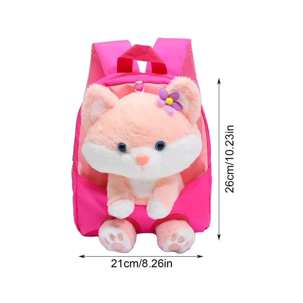 Adorable Kawaii Cat Plush Backpack - Cute Mini School Bag for Kids