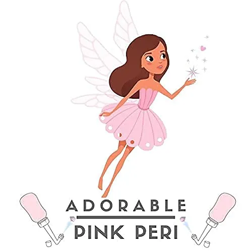 Adorable Pink Peri Bottle - Portable Bidet - Upside Down There Care Squeeze | Menstrual Cup Buddy   Travel Bag | NO More Wasting Toilet Paper   Zero Waste Period 360ml (12 oz) Adorable Pink 12.0 ounces