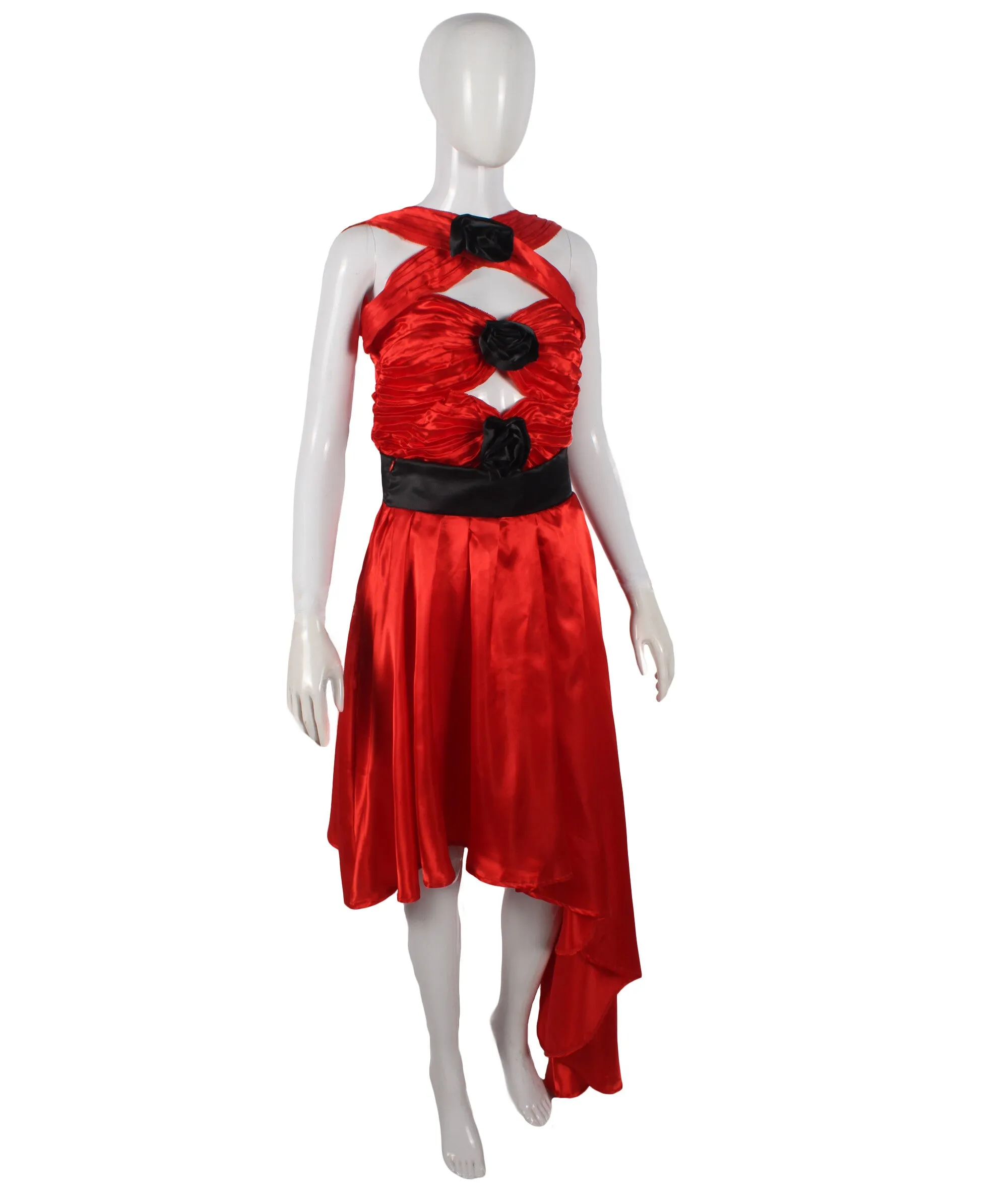 Adult Women's American Singer Red Ball Dress Costume | Perfect for Halloween| Flame-retardant Synthetic Fabric