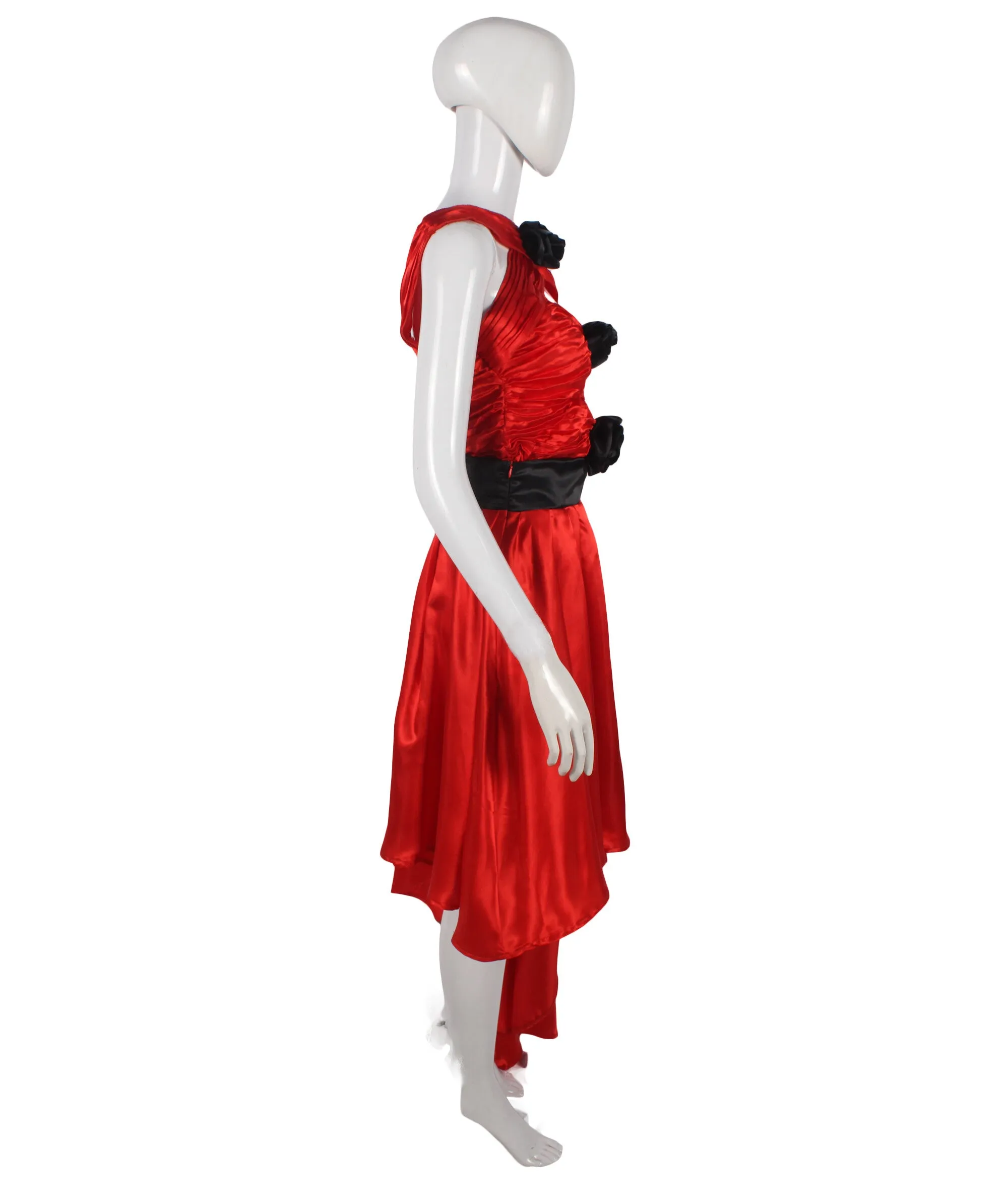 Adult Women's American Singer Red Ball Dress Costume | Perfect for Halloween| Flame-retardant Synthetic Fabric