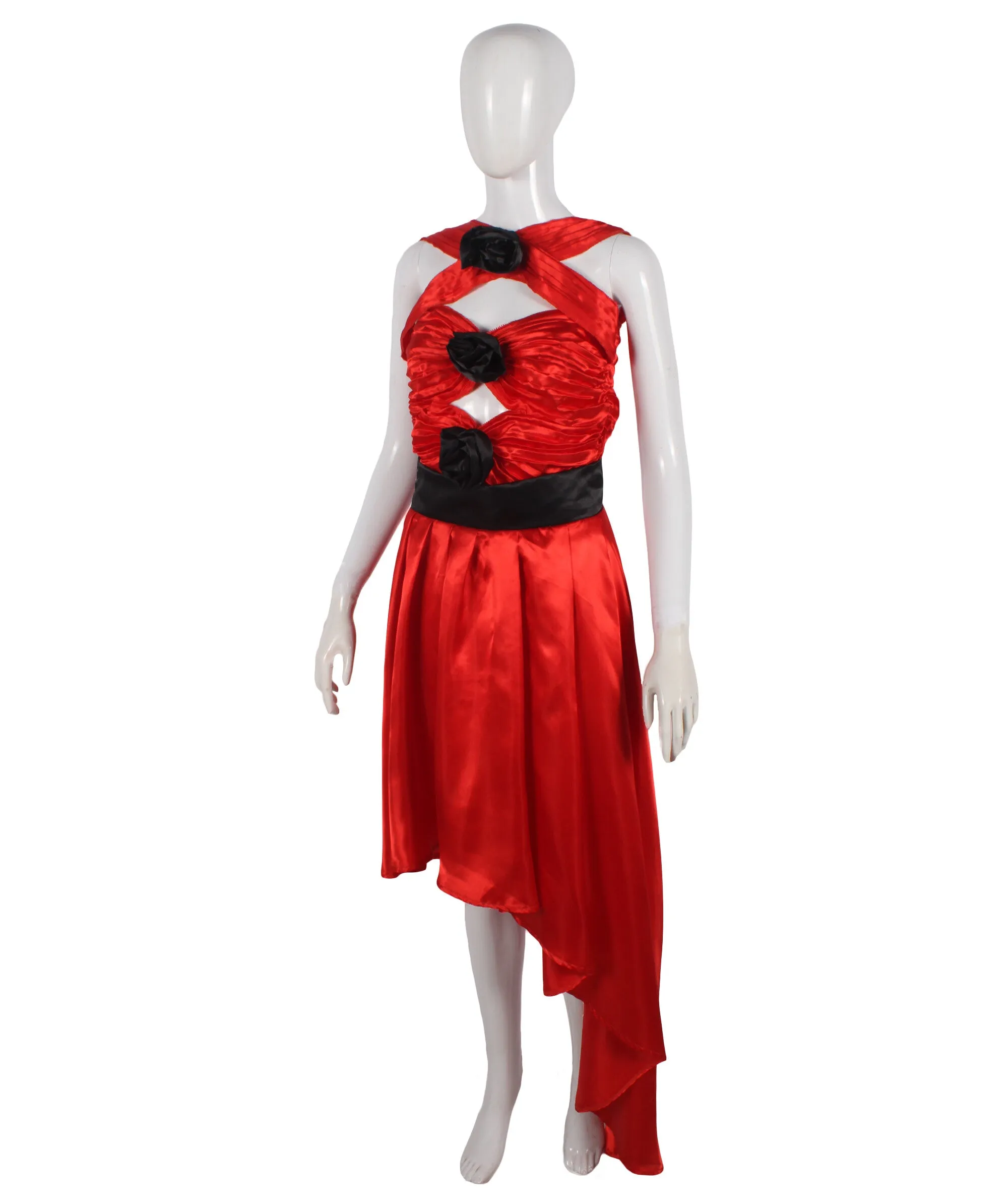 Adult Women's American Singer Red Ball Dress Costume | Perfect for Halloween| Flame-retardant Synthetic Fabric