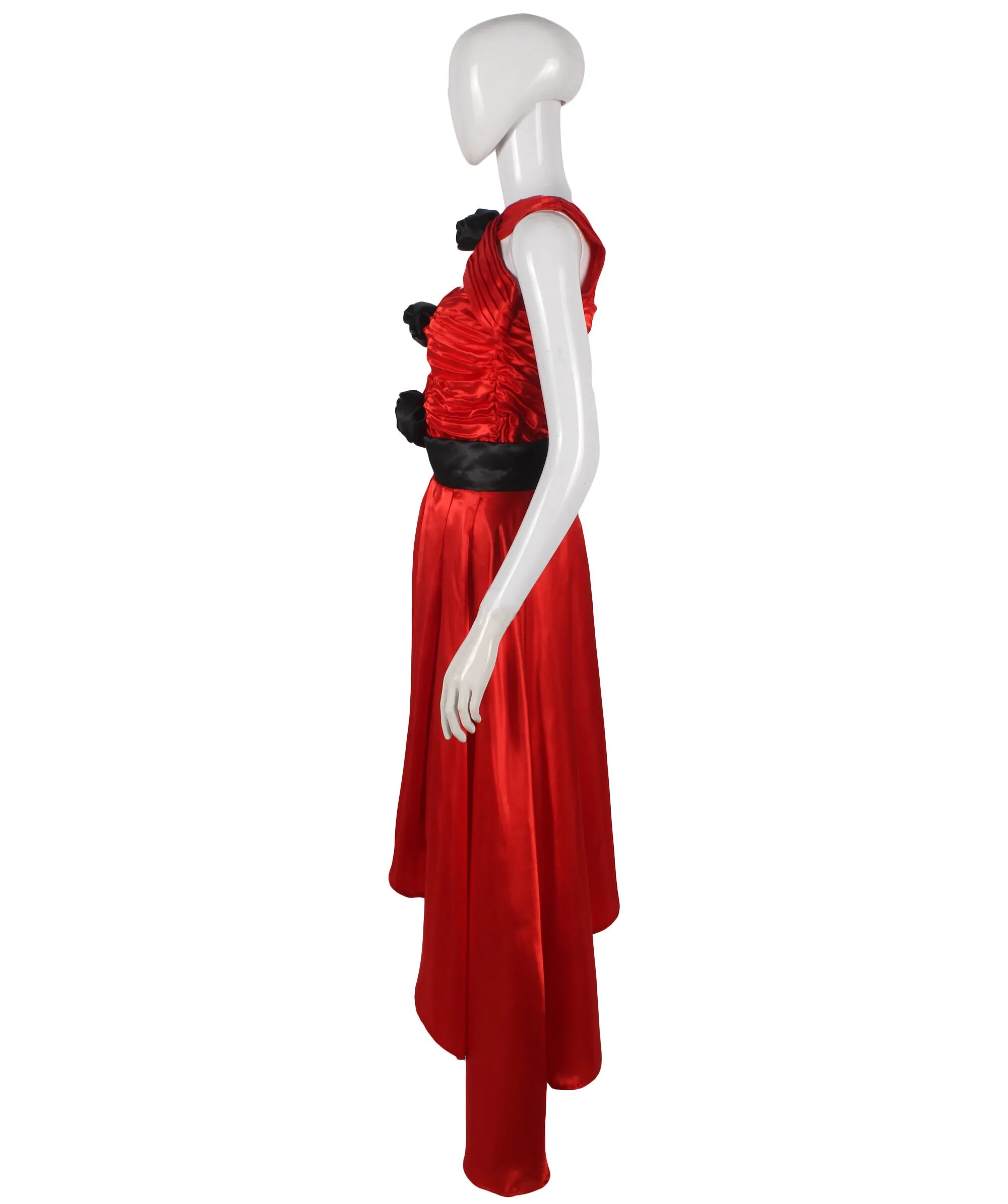 Adult Women's American Singer Red Ball Dress Costume | Perfect for Halloween| Flame-retardant Synthetic Fabric
