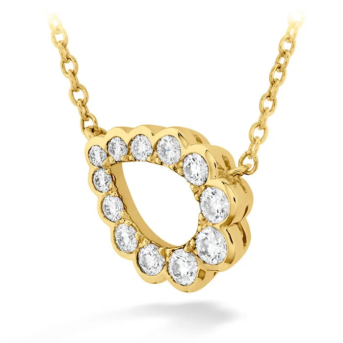 Aerial Regal Scroll Teardrop Necklace