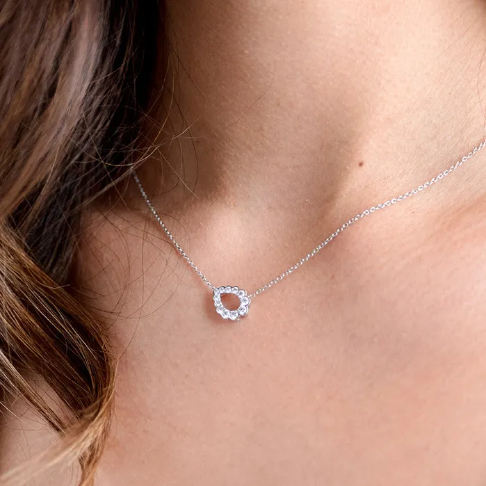 Aerial Regal Scroll Teardrop Necklace