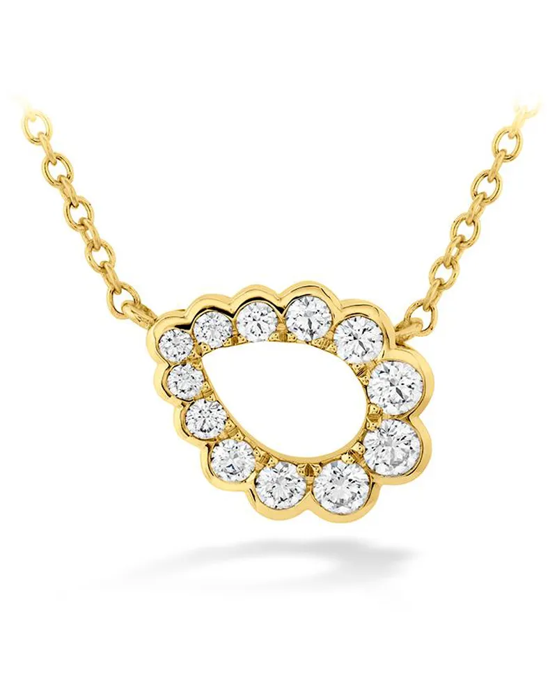 Aerial Regal Scroll Teardrop Necklace