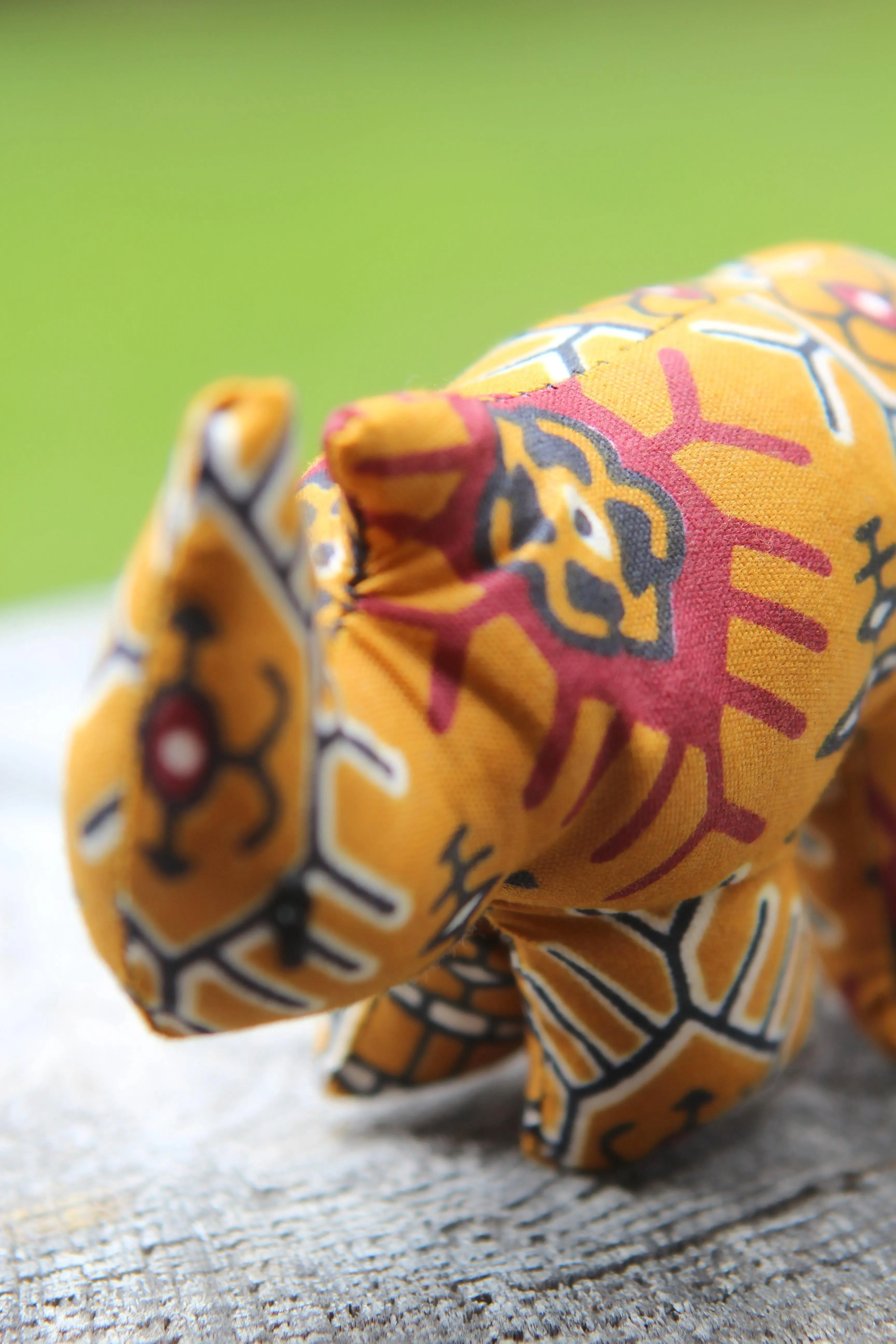 African Animal - Mustard Rhino