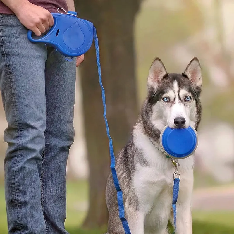Aiitle Built-in Water Bottle 4 in 1 Dog Retractable Leash