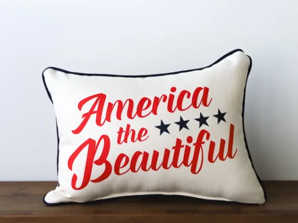 America the Beautiful Pillow