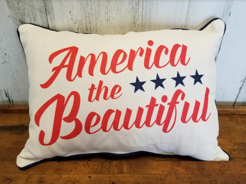 America the Beautiful Pillow