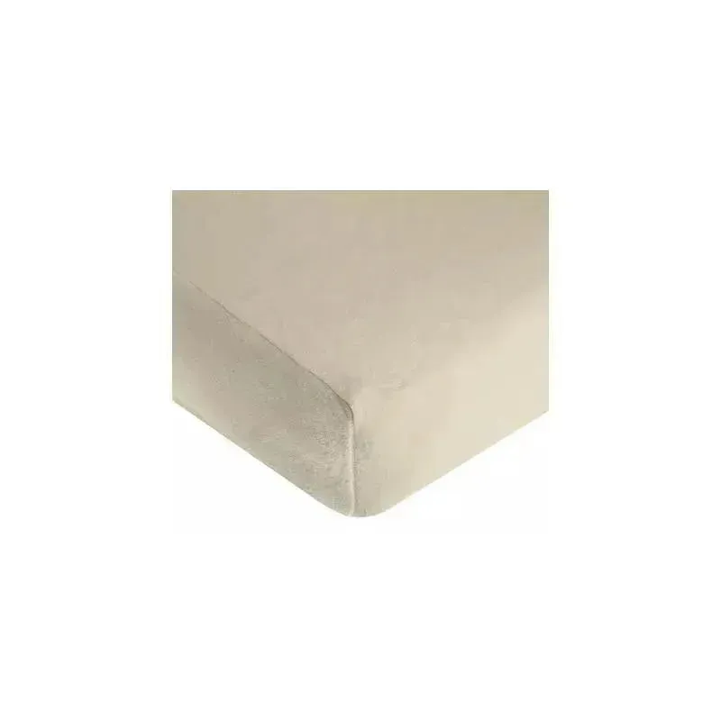 American Baby Heavenly Soft Chenille Fitted Crib Sheet, Ecru