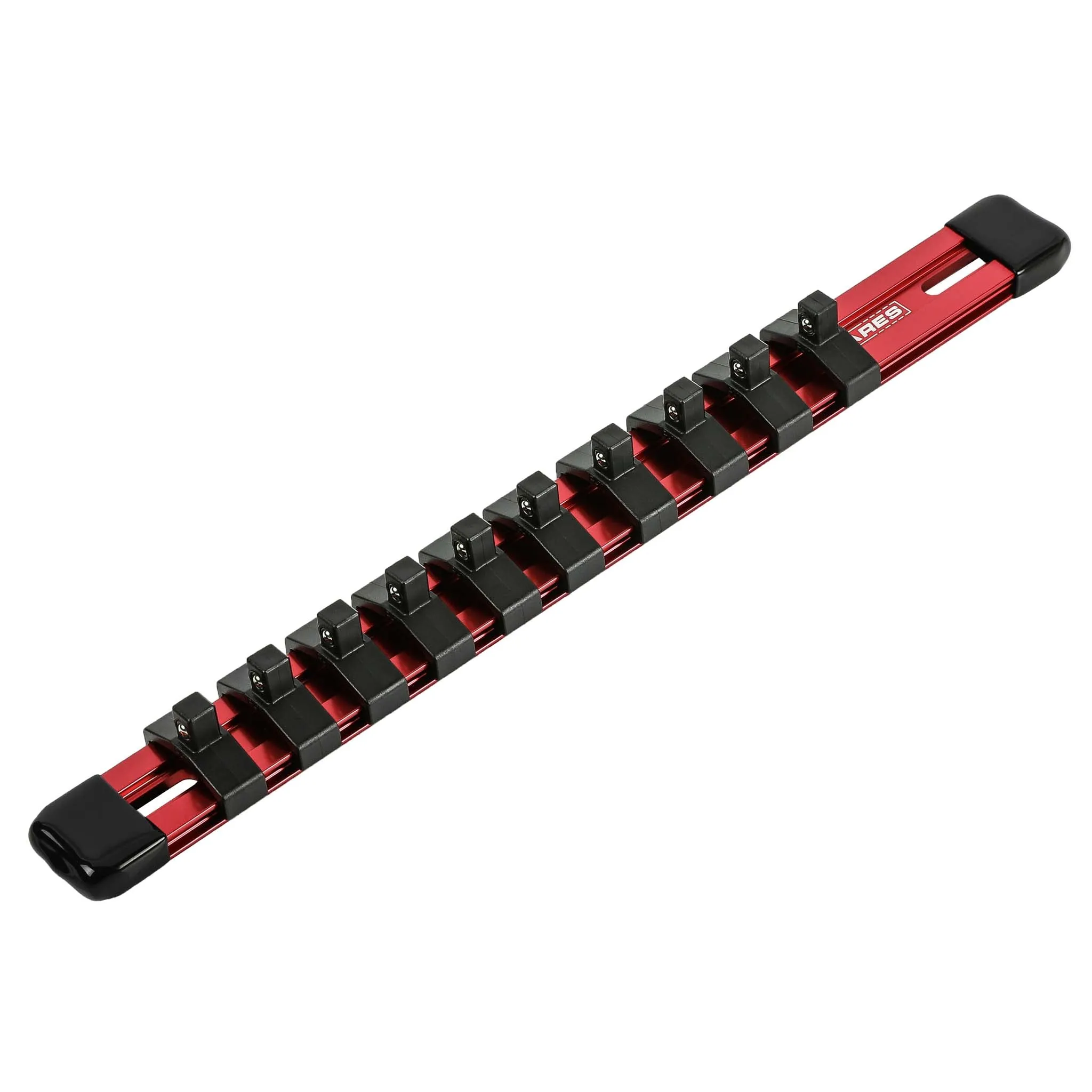 ARES 60075 - 1/4-Inch Red Black 9.84-Inch Socket Organizer