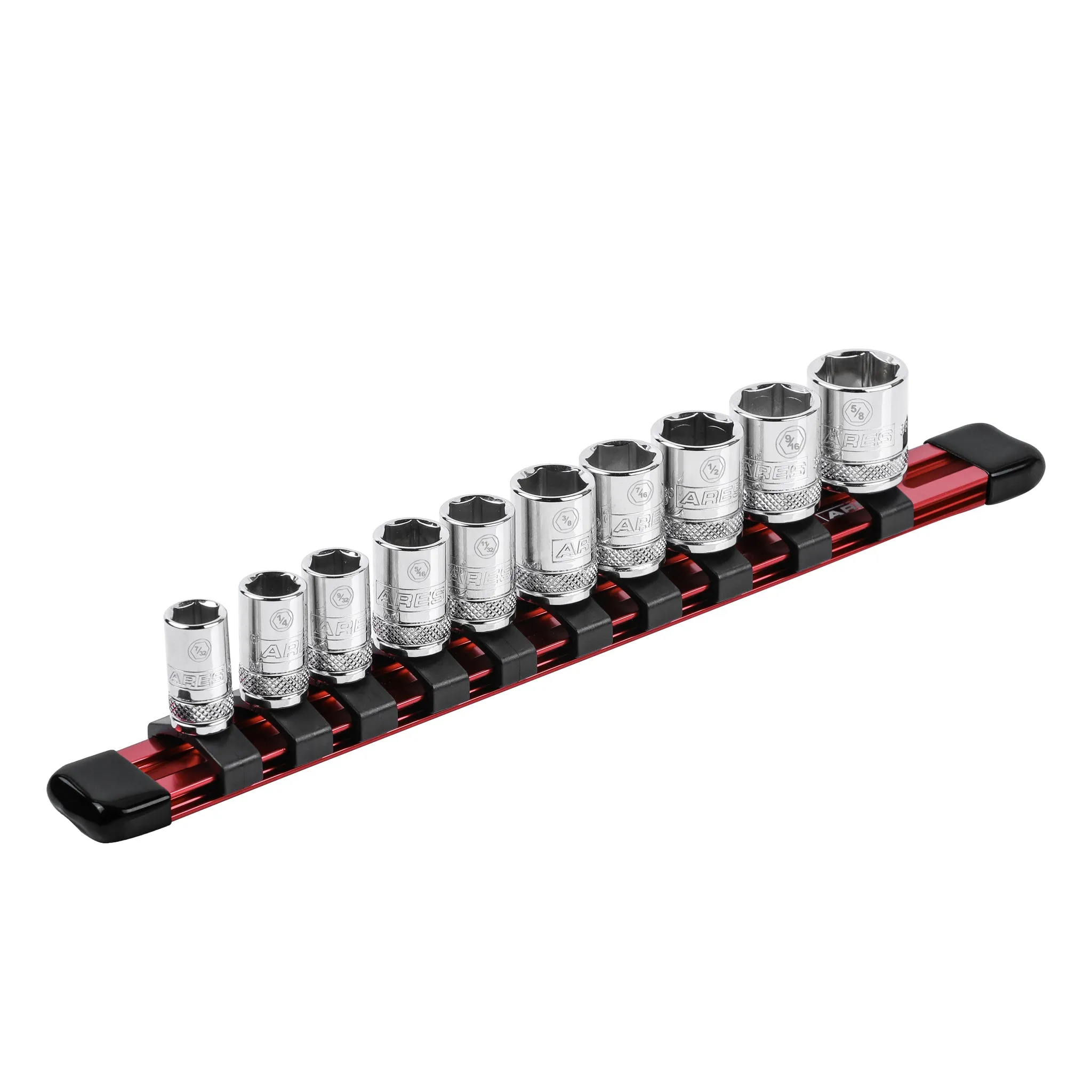 ARES 60075 - 1/4-Inch Red Black 9.84-Inch Socket Organizer