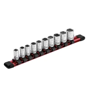 ARES 60075 - 1/4-Inch Red Black 9.84-Inch Socket Organizer