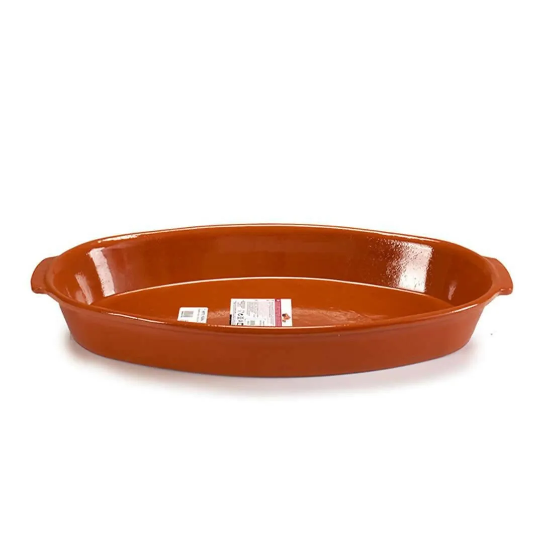 Arte Regal Brown Clay Deep Oval Plate 37 cm