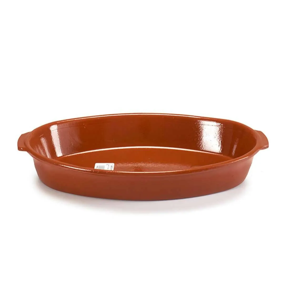 Arte Regal Brown Clay Deep Oval Plate 37 cm