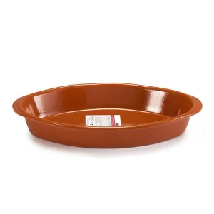 Arte Regal Brown Clay Deep Oval Plate 37 cm
