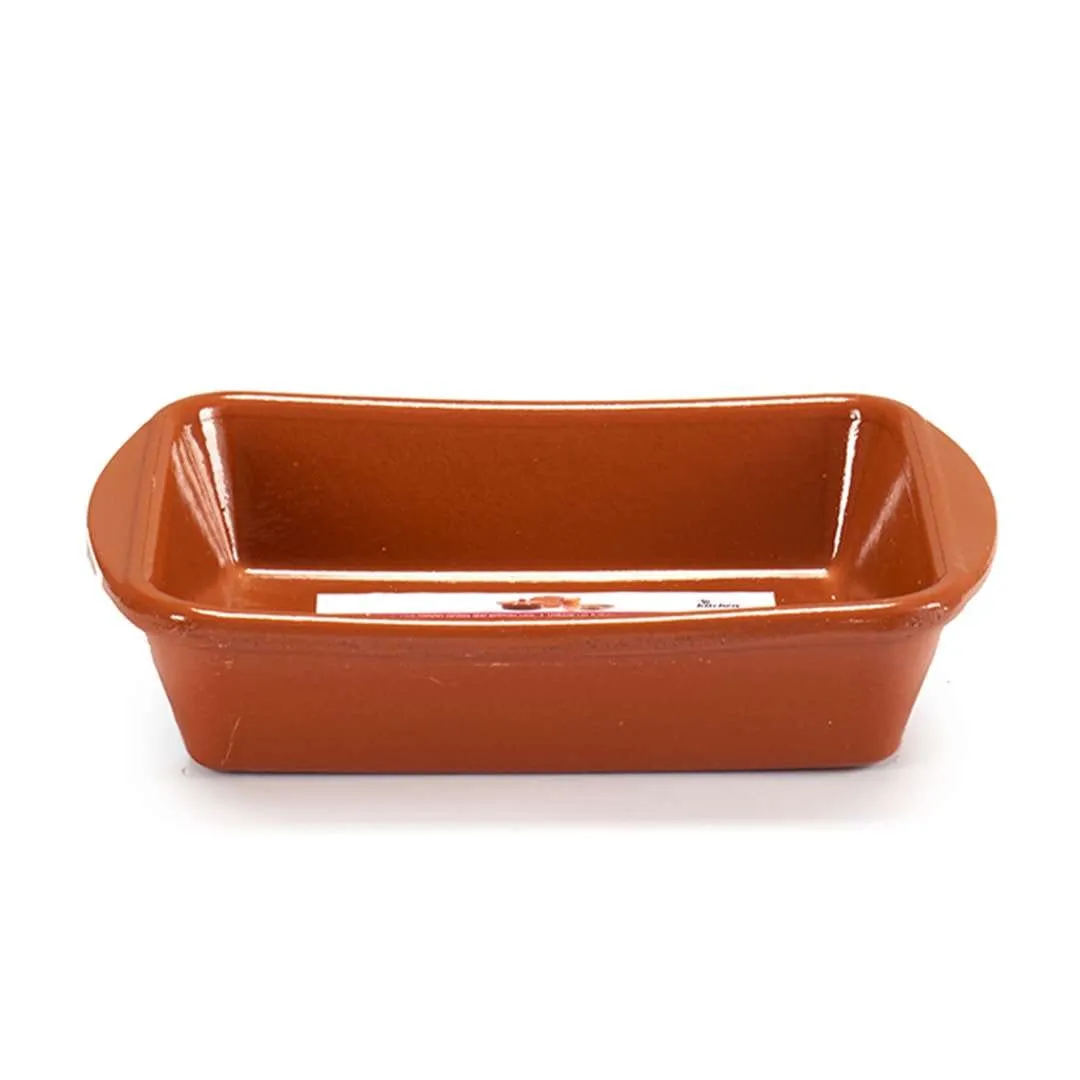 Arte Regal Brown Clay Deep Rectangular Plate 18 cm