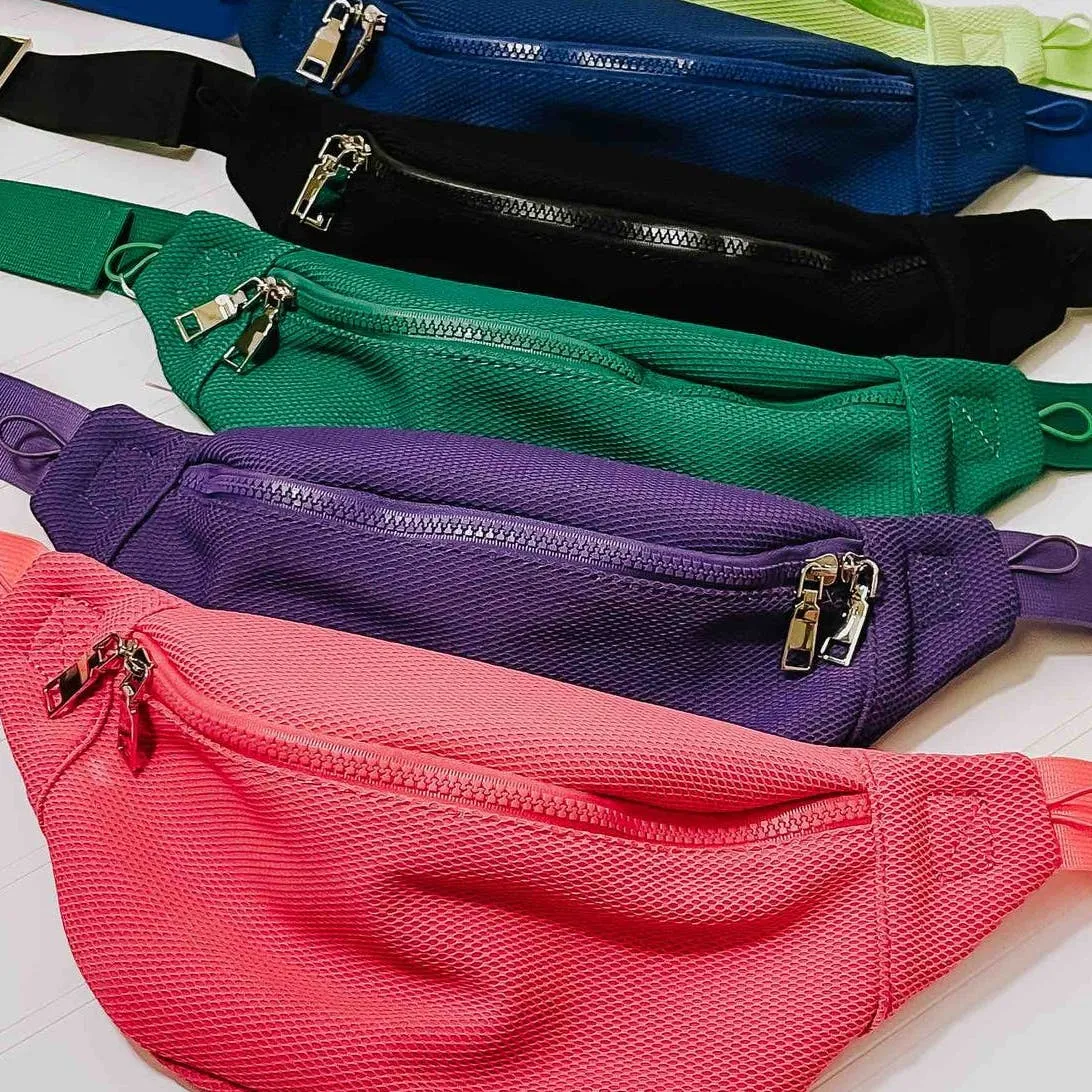 Athletic Mesh Bum Bag Purple