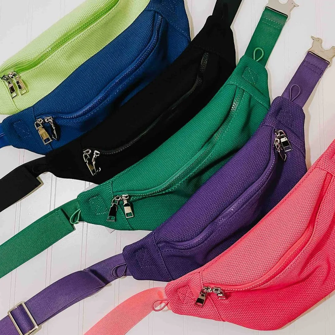 Athletic Mesh Bum Bag Purple