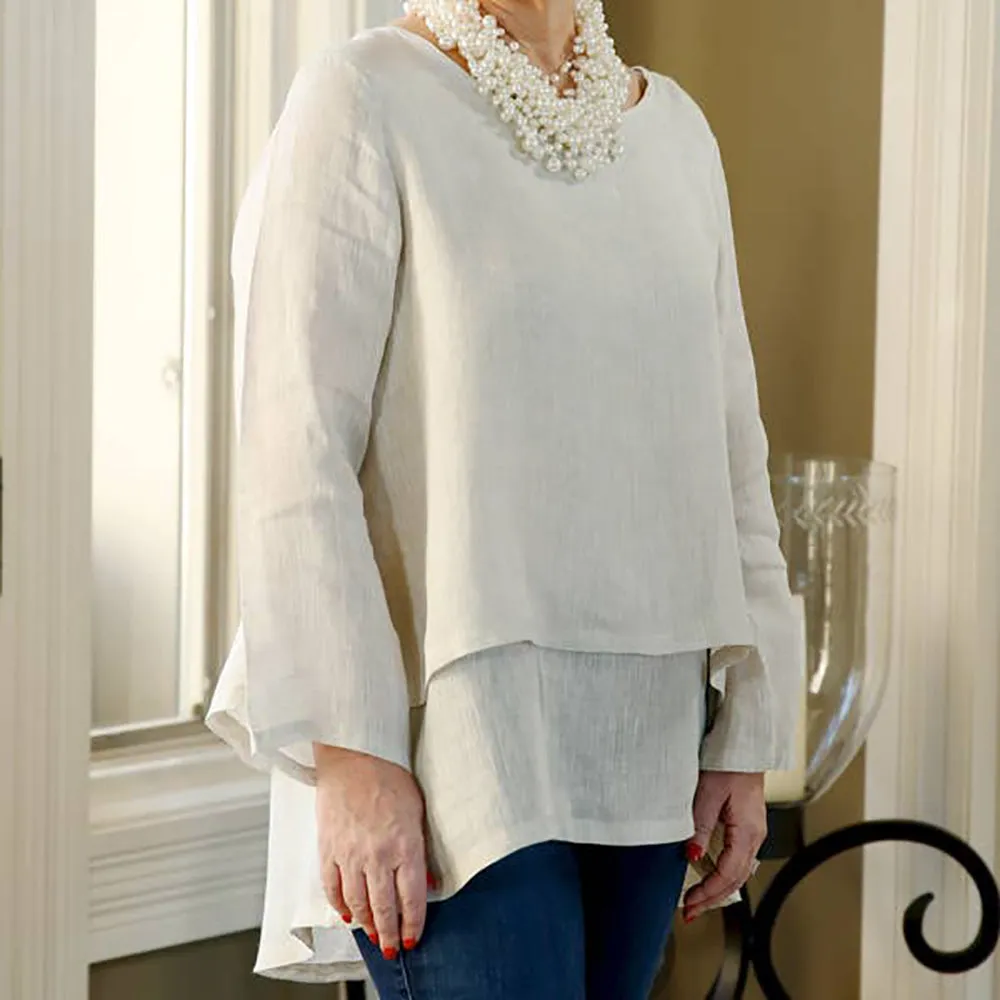 Audrey Linen Top