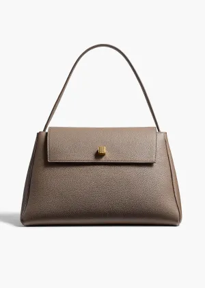 Audrey Top Handle Bag in Elephant Pebbled Leather