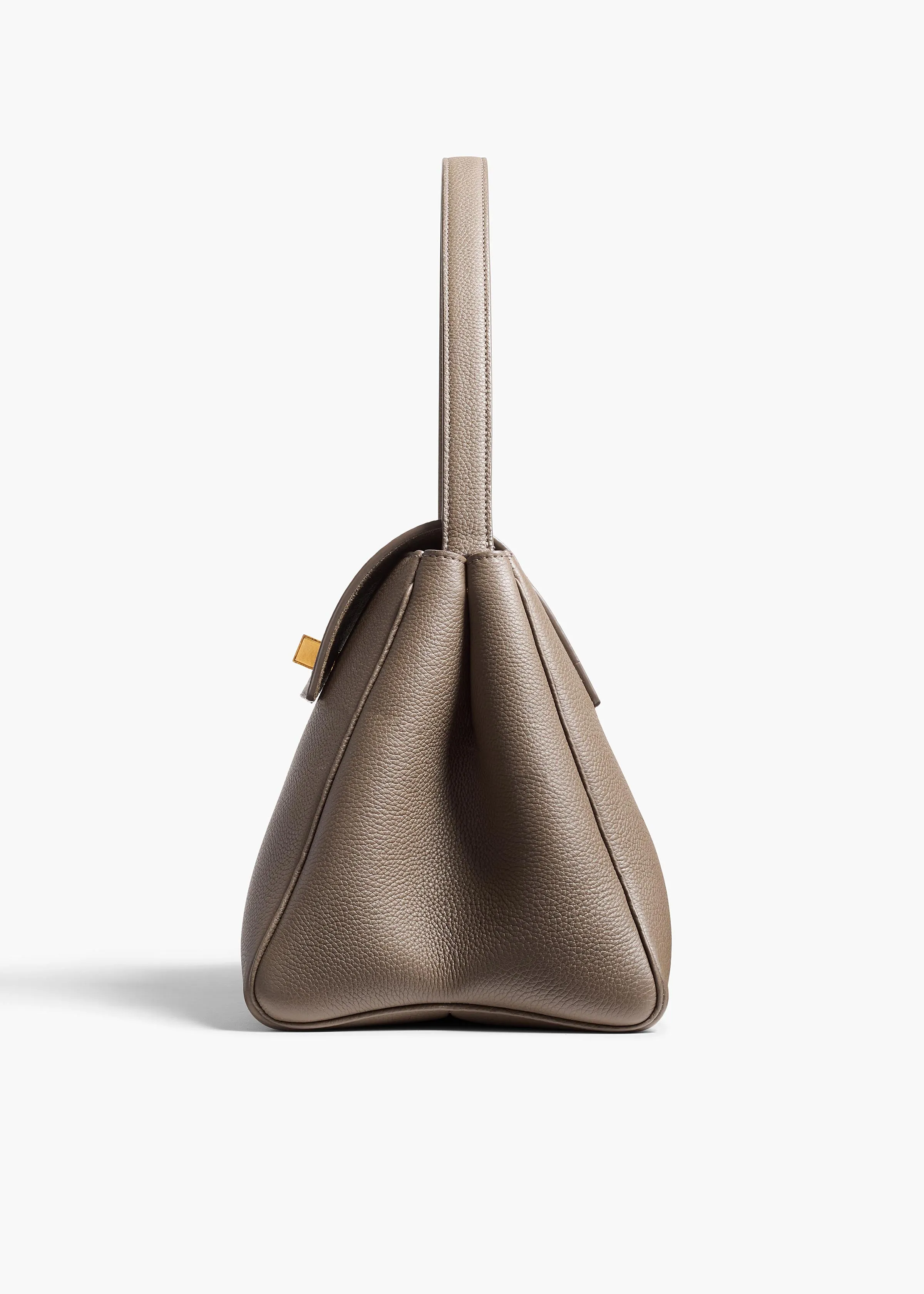 Audrey Top Handle Bag in Elephant Pebbled Leather