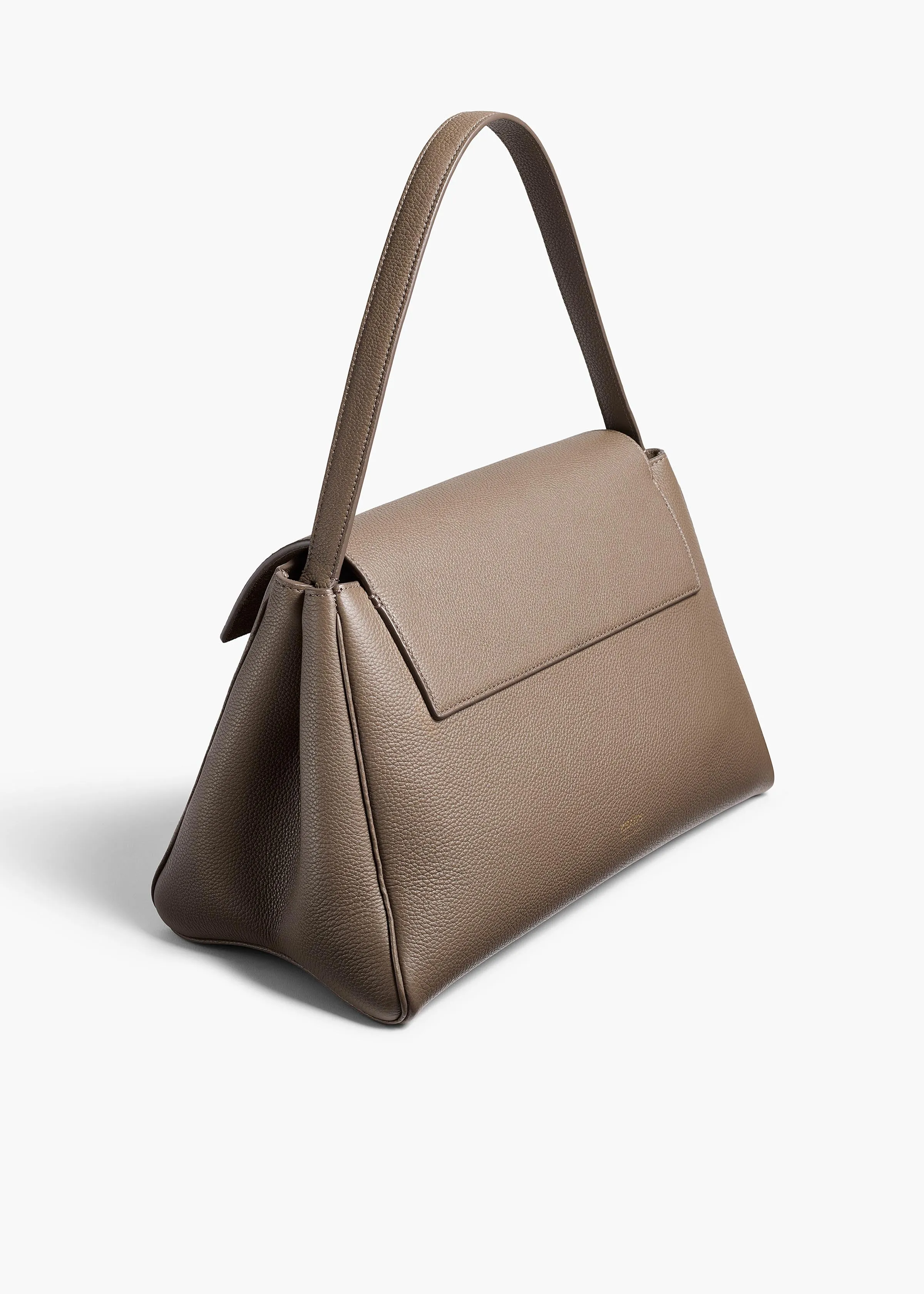 Audrey Top Handle Bag in Elephant Pebbled Leather
