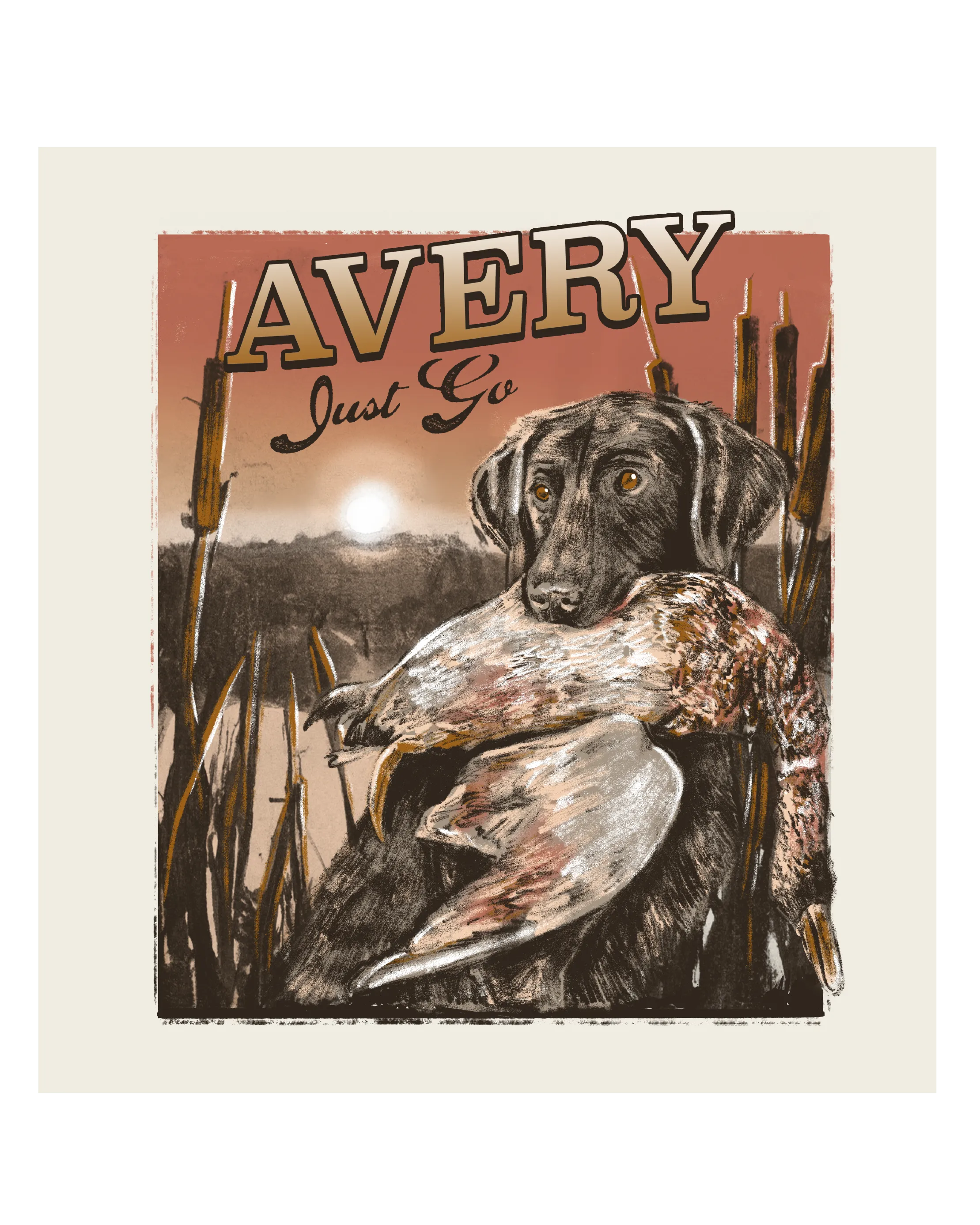 Avery Sporting Dog Black Lab Short Sleeve Tee