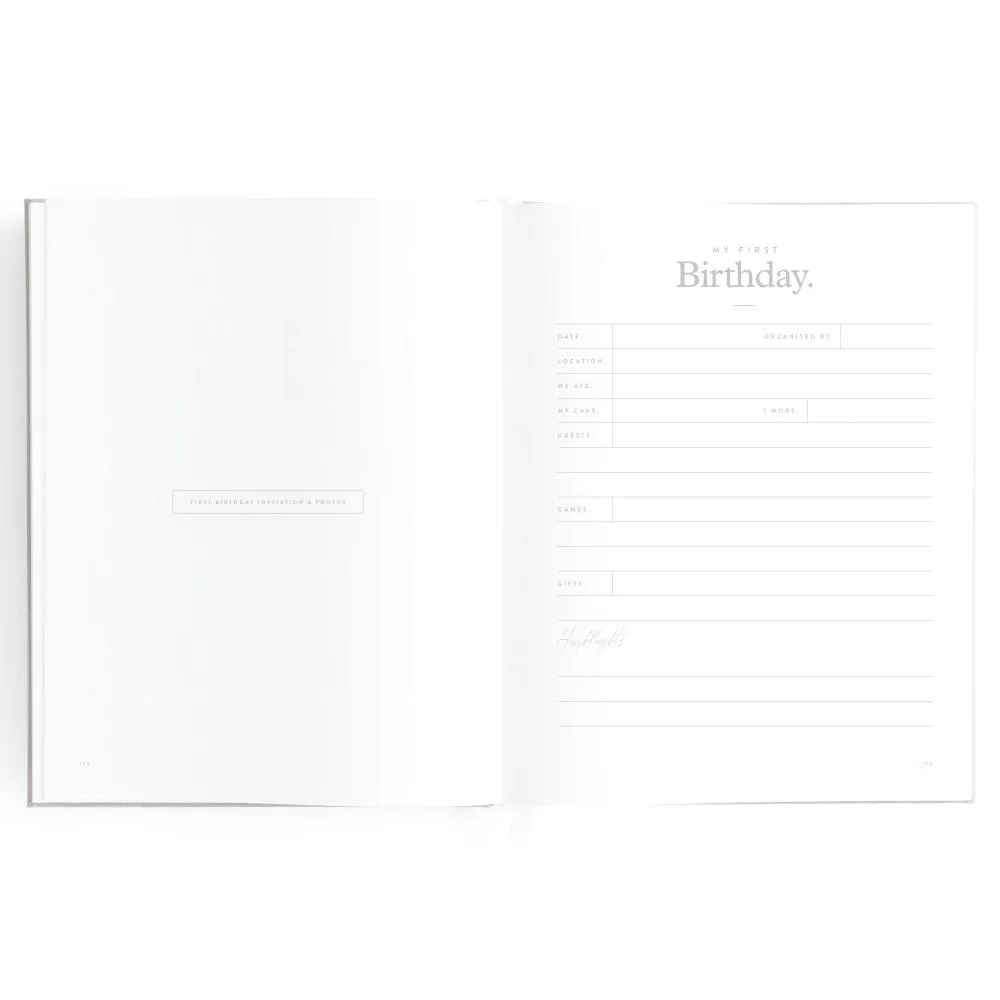Baby Book Grey