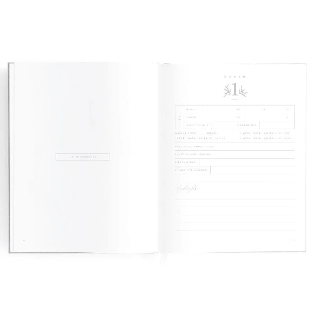 Baby Book Grey
