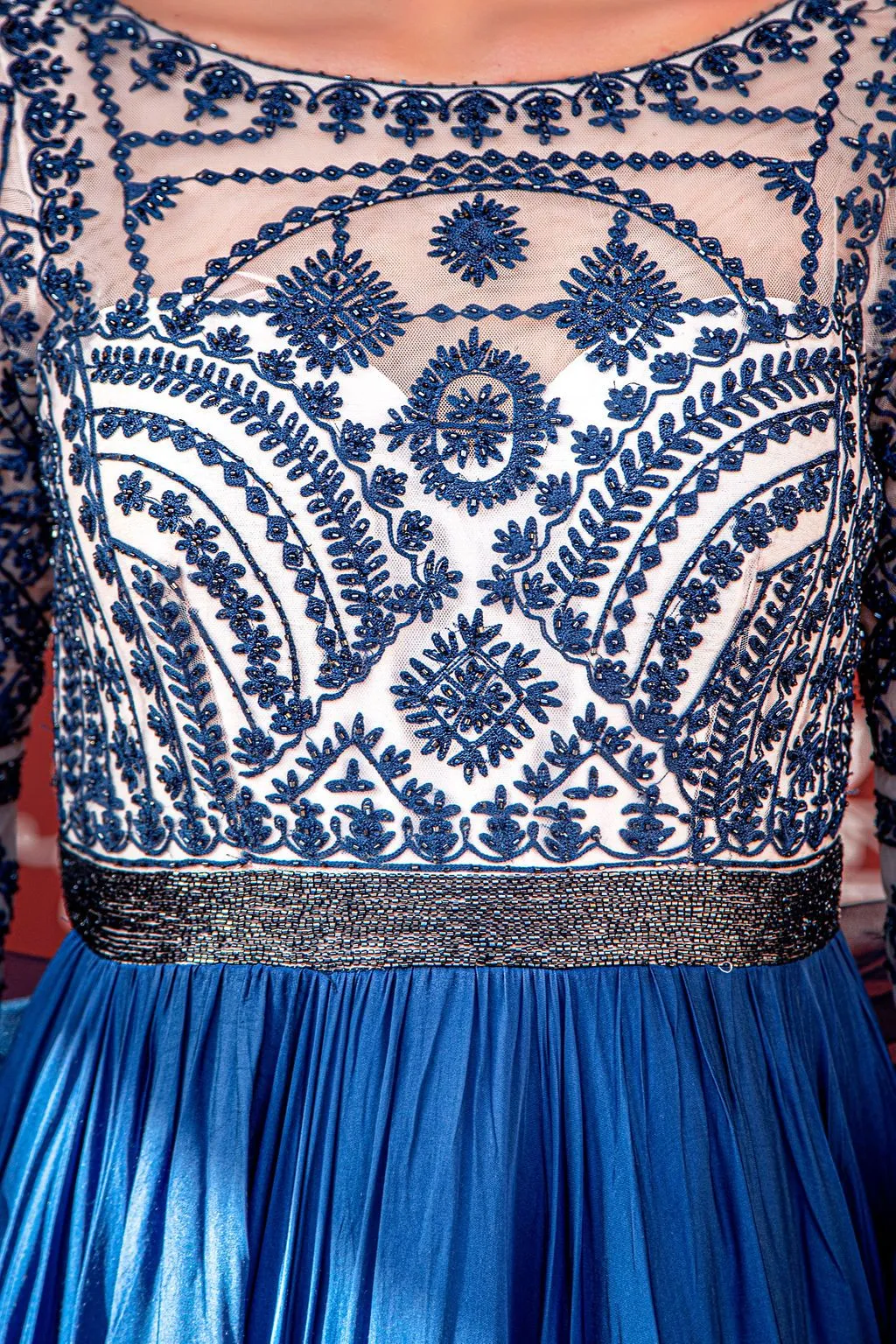 Beautiful Blue Ivory Dress