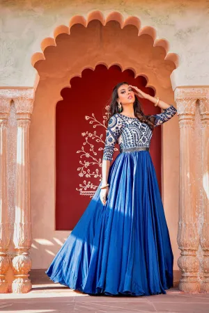 Beautiful Blue Ivory Dress