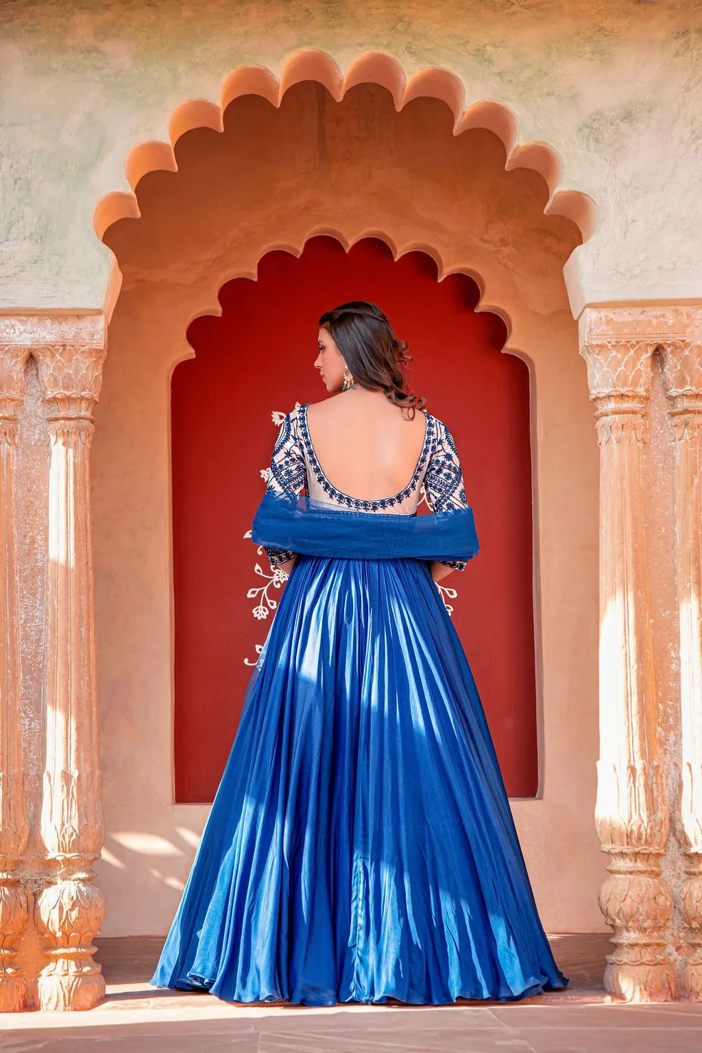 Beautiful Blue Ivory Dress