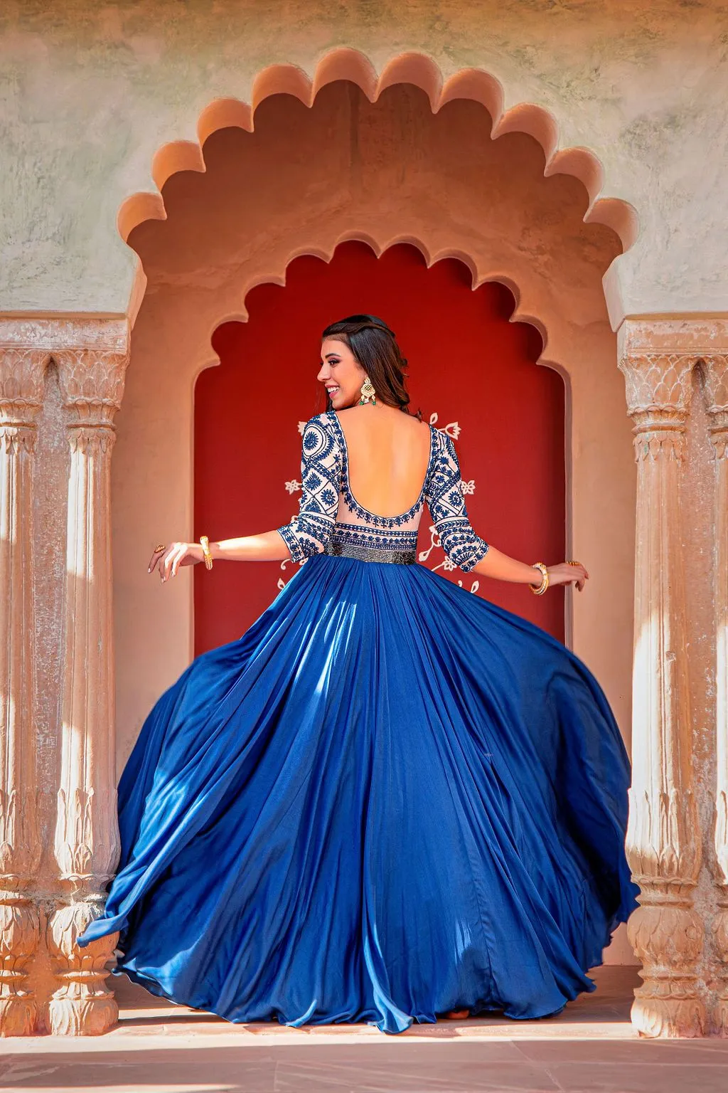 Beautiful Blue Ivory Dress
