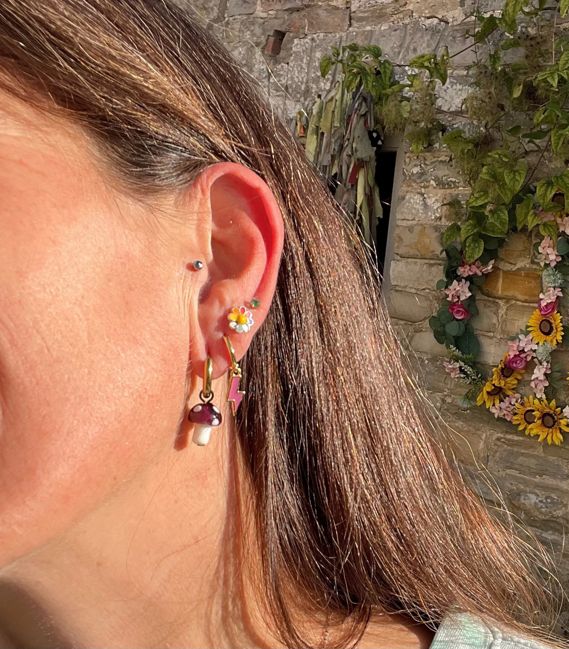 Beautiful Bolt Huggie Earrings