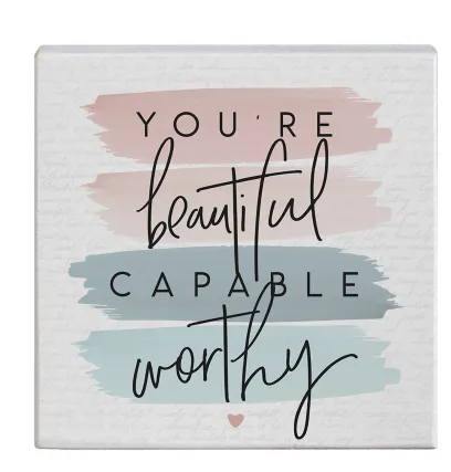 Beautiful Capable Block Sign