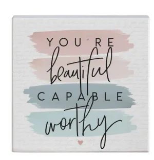 Beautiful Capable Block Sign